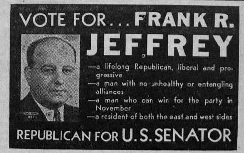 Campaign ad from the September 7, 1934 Monroe Monitor