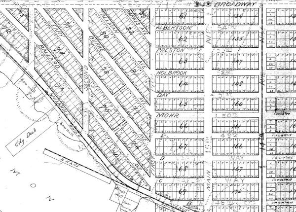 Ballard's original street names, from the 1888 plat for Gilman Park Addition by the Learys, Ballards and Crawfords.