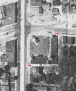 Morgan Street Drive-In Market, 4201 SW Morgan Street, as seen in 1936 Aerial in King County iMap, parcel 5637500005