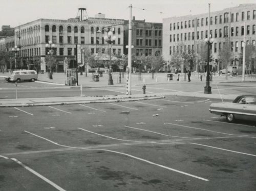 Occidental Park from J. W. Hunt Building, 1976