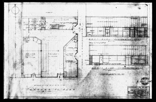 Former Pacific House floor plan, 1949