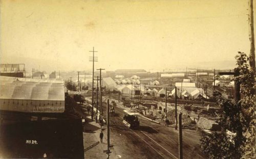South from 2nd and James, ca July 1889
