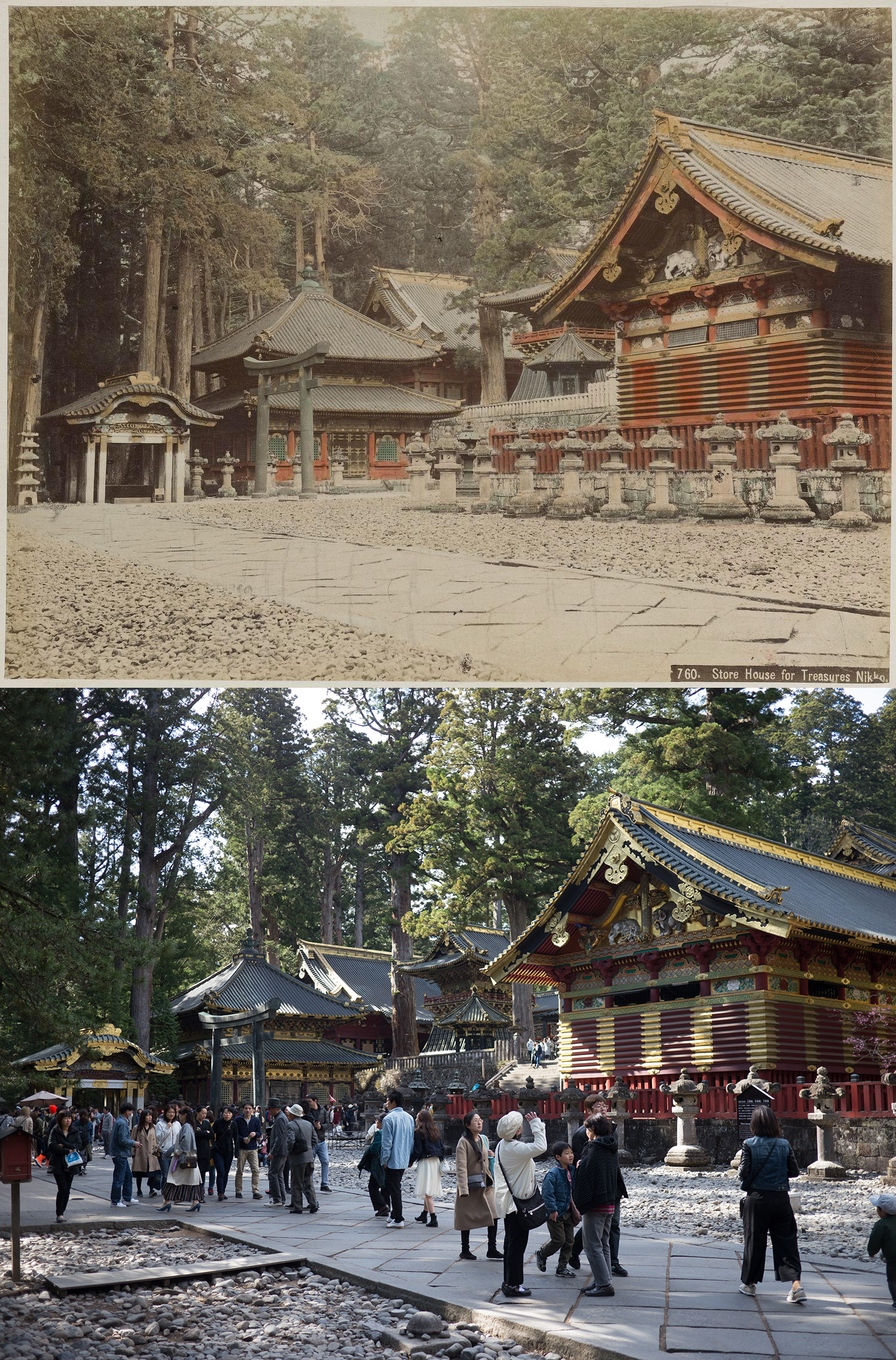 Store House for Treasures Nikko 1890s ans 2018 - ba-kground 