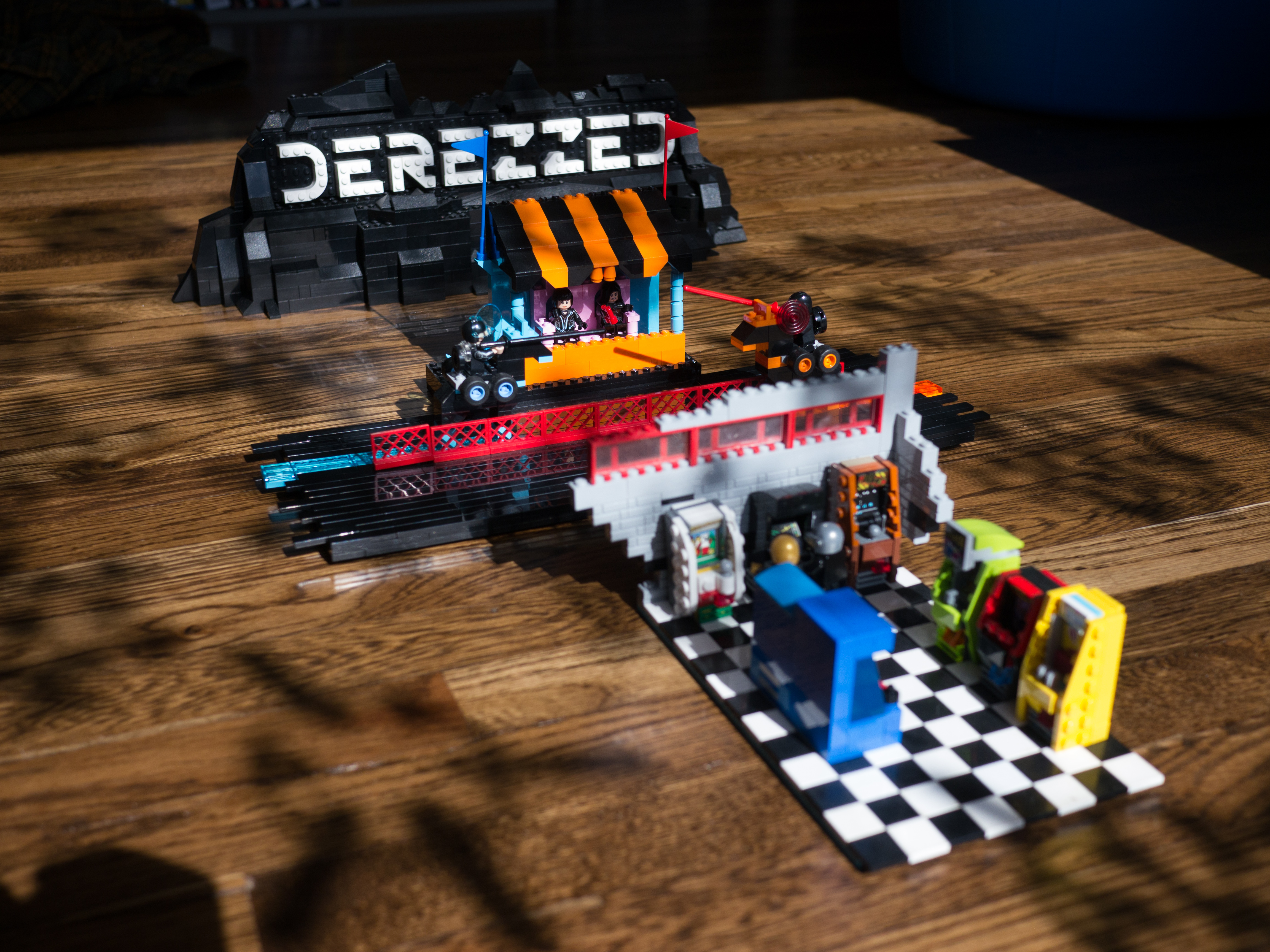 3/4 view of LEGO MOC of Derezzed